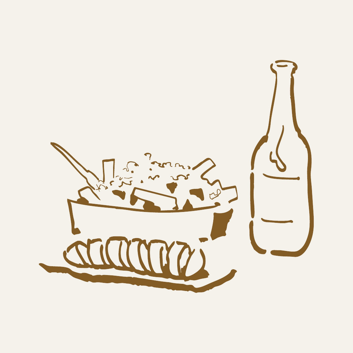 Bier en Friet Pakket – illustratie