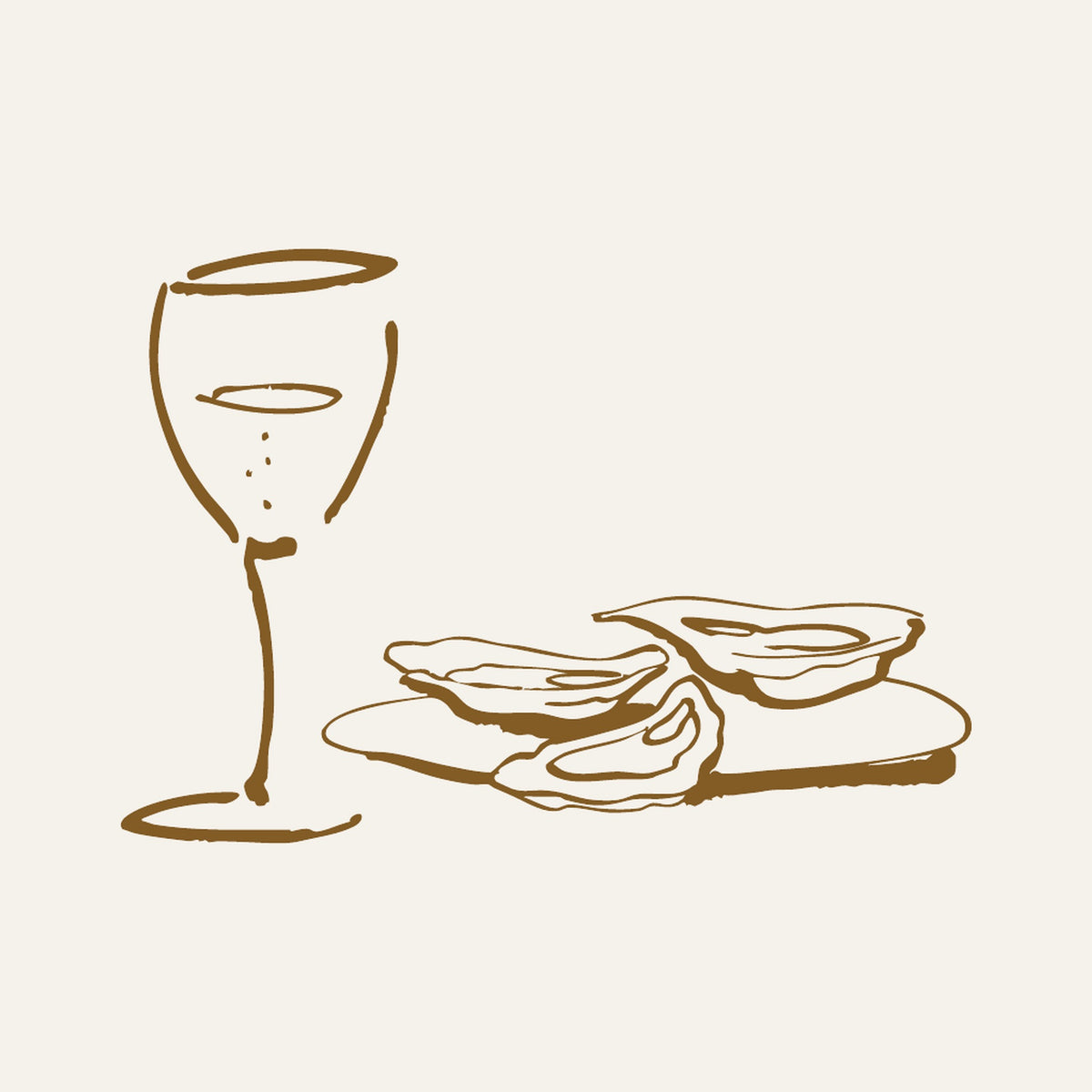 Bubbels en Oesters Pakket – illustratie